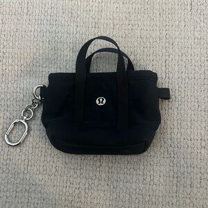lululemon athletica Black Mini Bag with Silver Accent